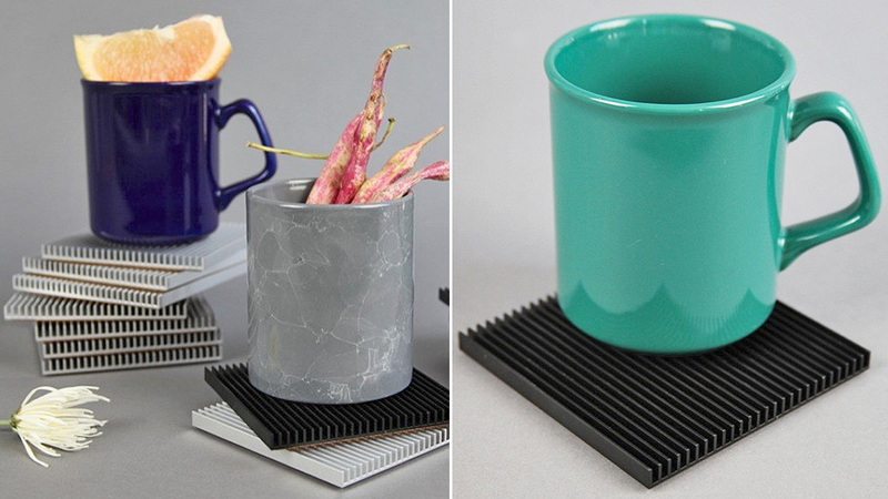 Illustration for article titled Heatsink Coasters Cool Hot Beverages While Protecting Your Furniture